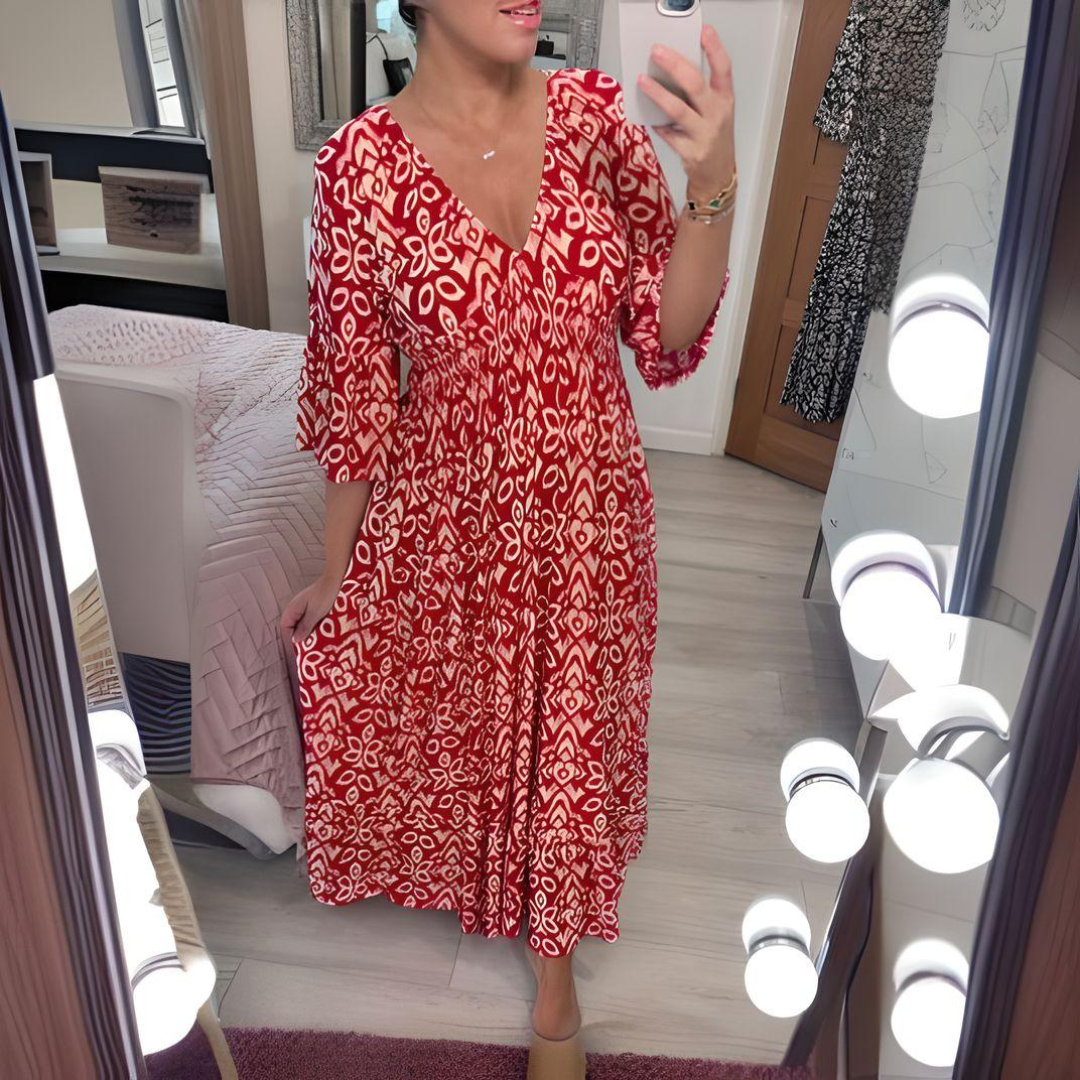 Rachel | Women's Casual Boho Loose Fit Printed Dress