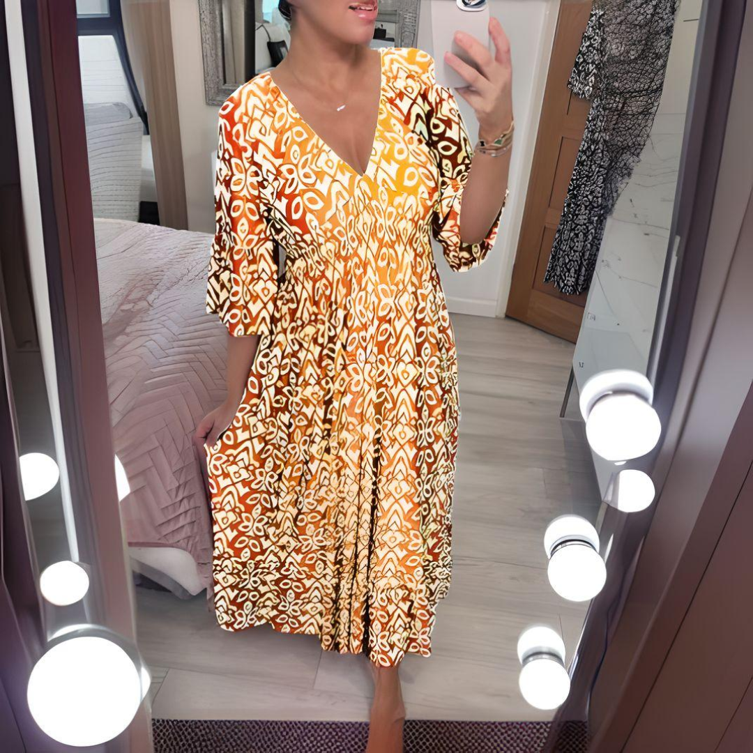 Rachel | Women's Casual Boho Loose Fit Printed Dress