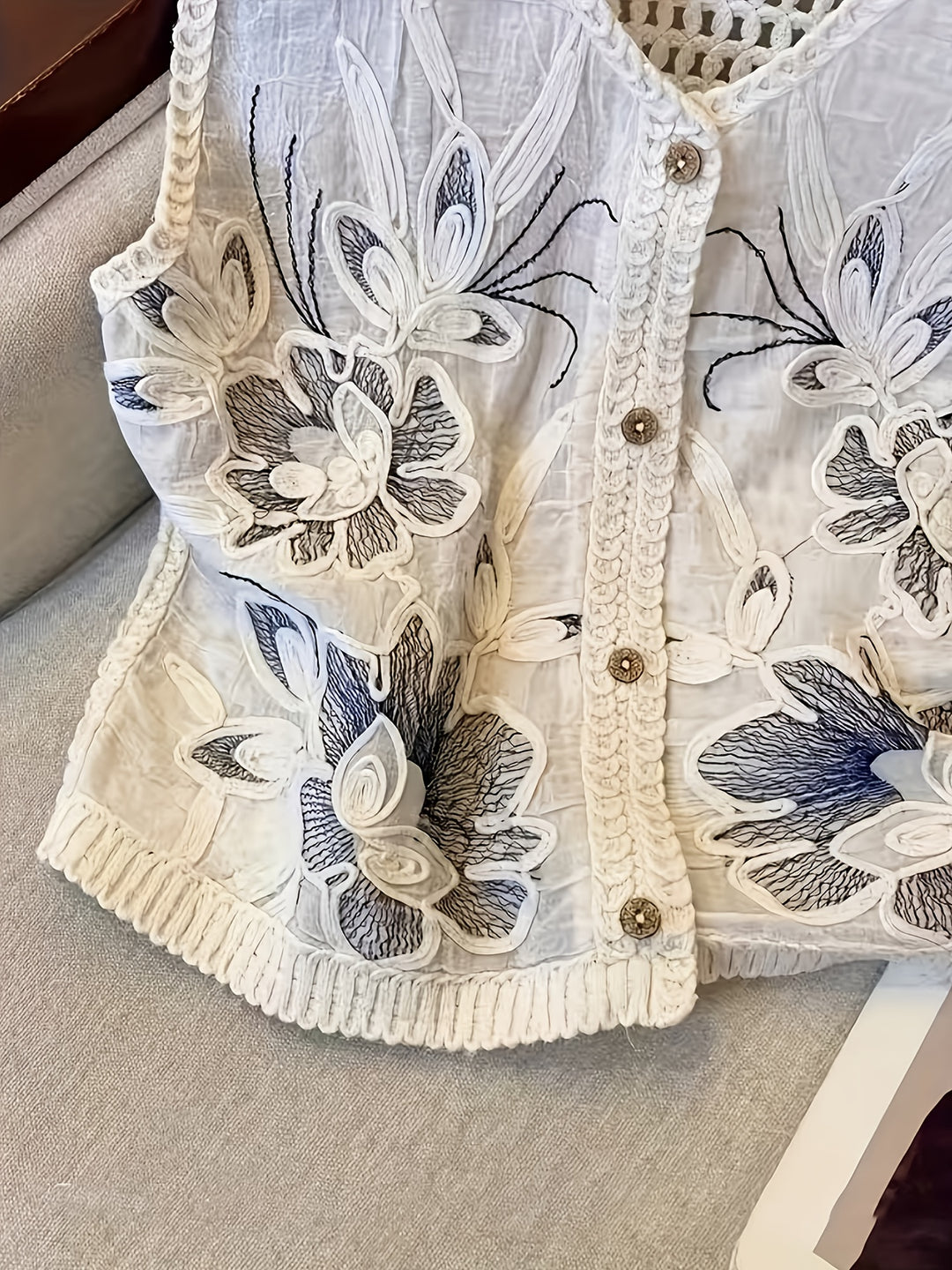 Summer - Women Boho Embroidery Crochet Vest