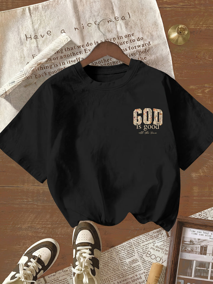 God Is Good - Women's Casual Round Neck Graphic Tee