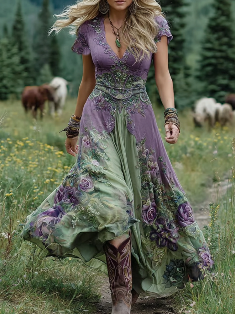 Audrie - Women’s Chic Boho Maxi Dress