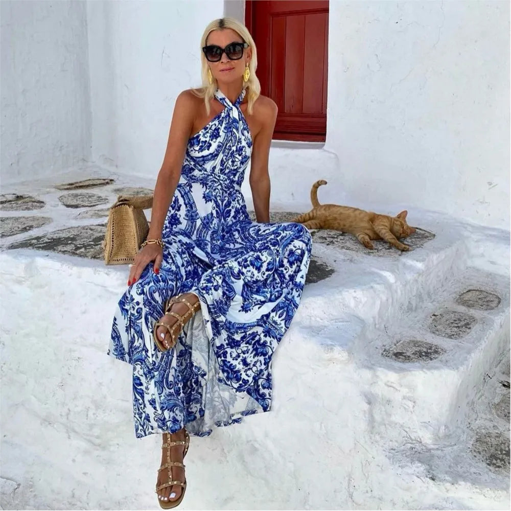 Edina | Women's Summer Halter Maxi Dress