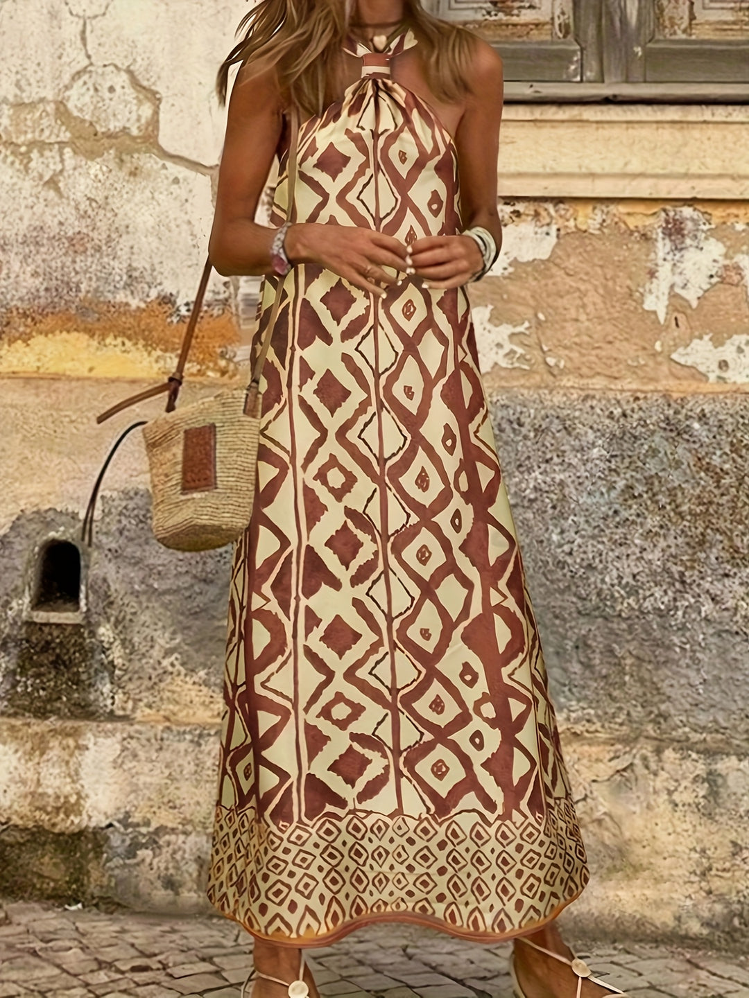 Eliza - Women's Summer Halter Maxi Dress