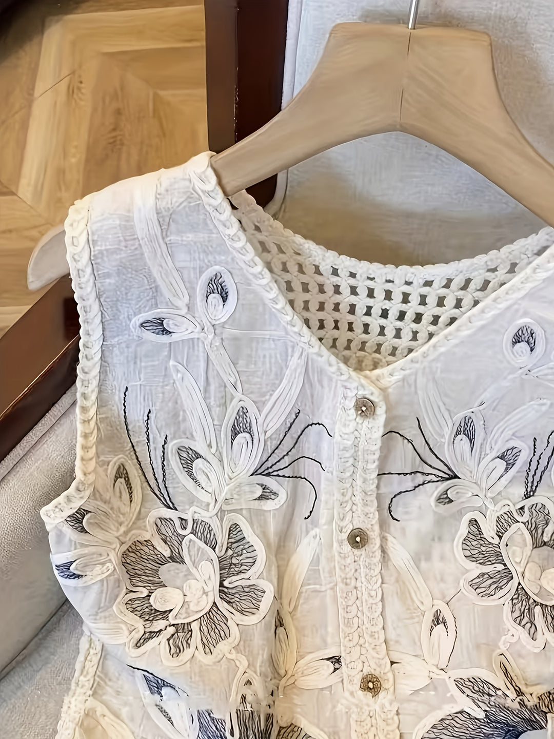 Summer - Women Boho Embroidery Crochet Vest