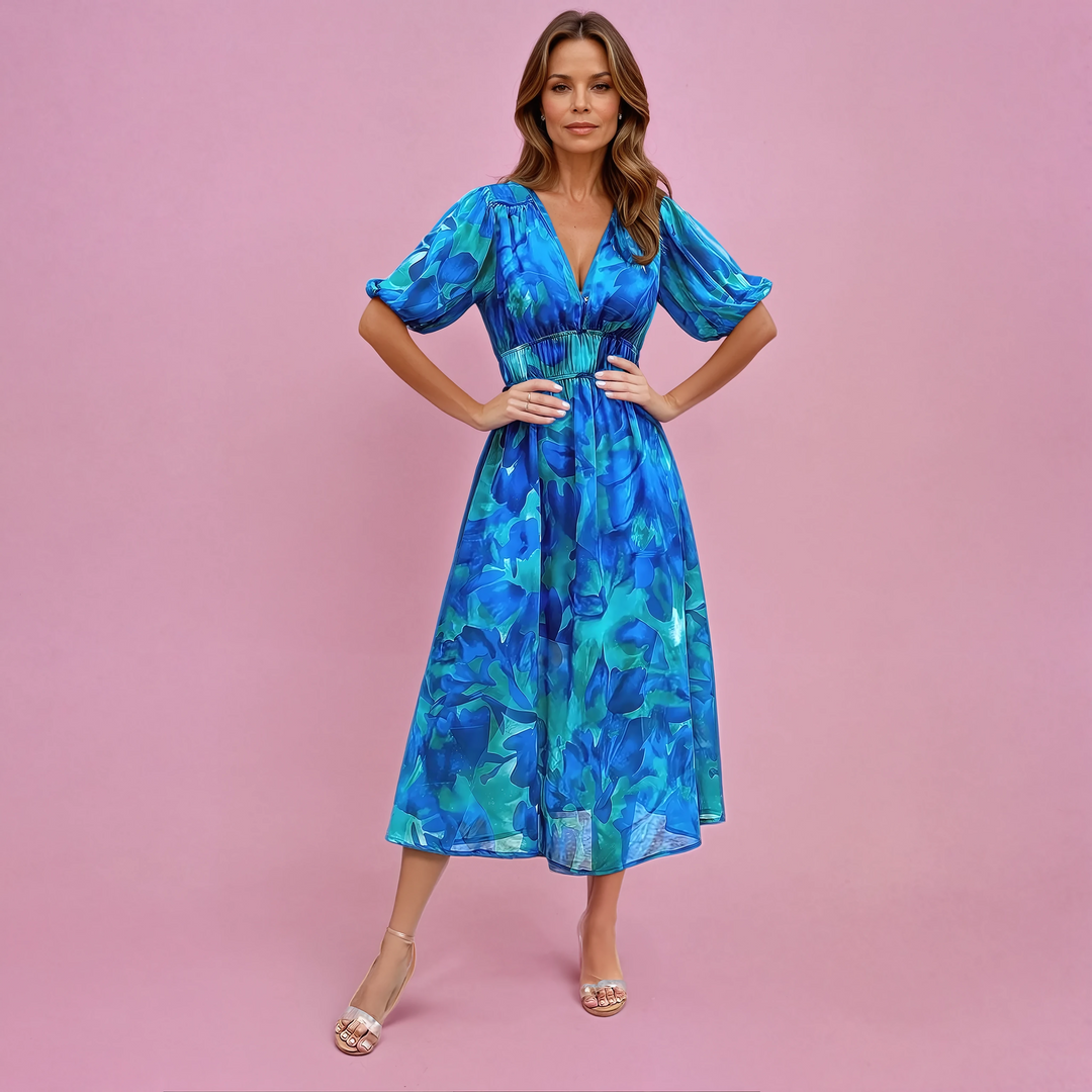 Ingrid V-Neck Midi Dress