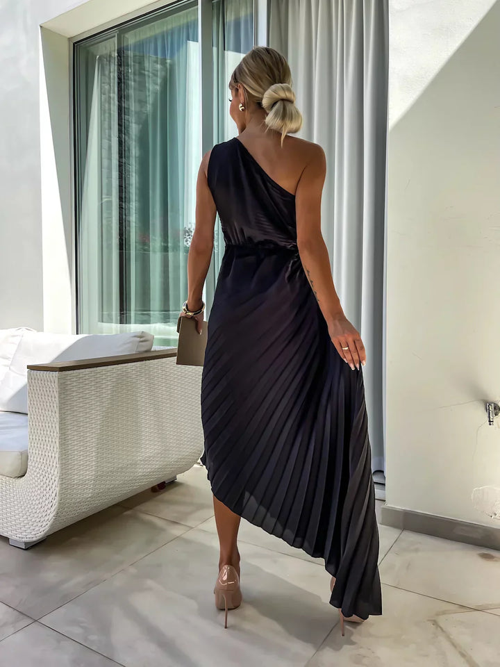 Lizbeth Flower Shoulder Dress
