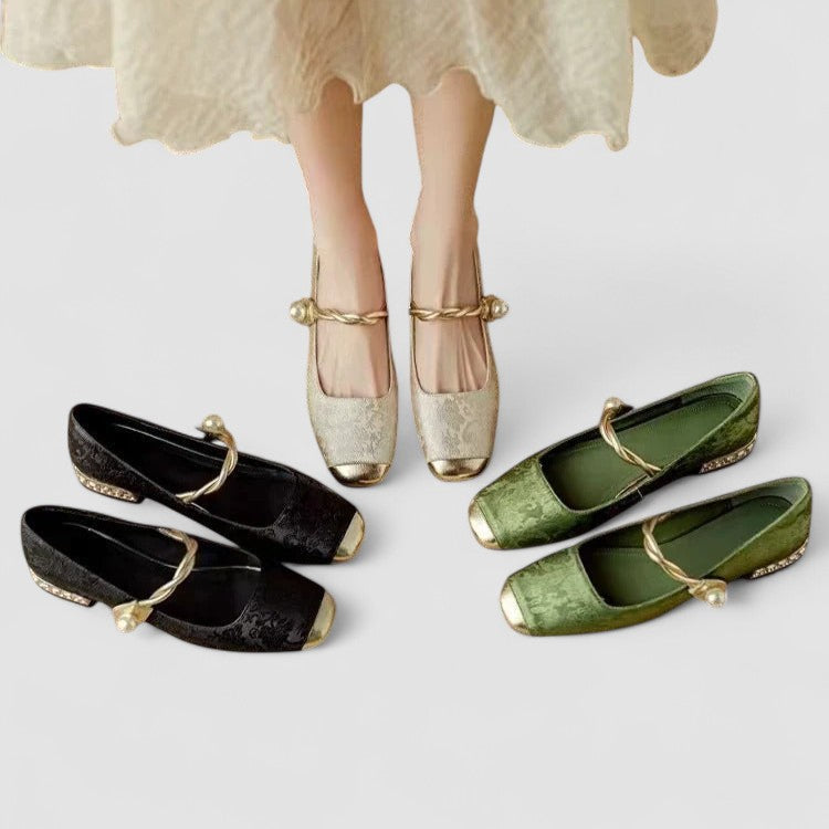 Ivy | Women Spring Pearl Strap Block Heels