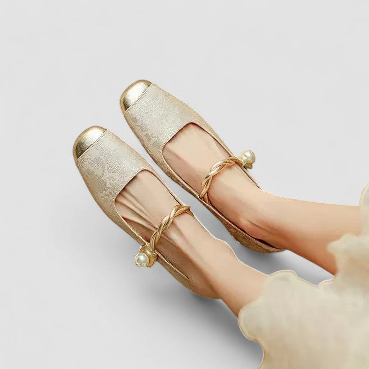 Ivy | Women Spring Pearl Strap Block Heels