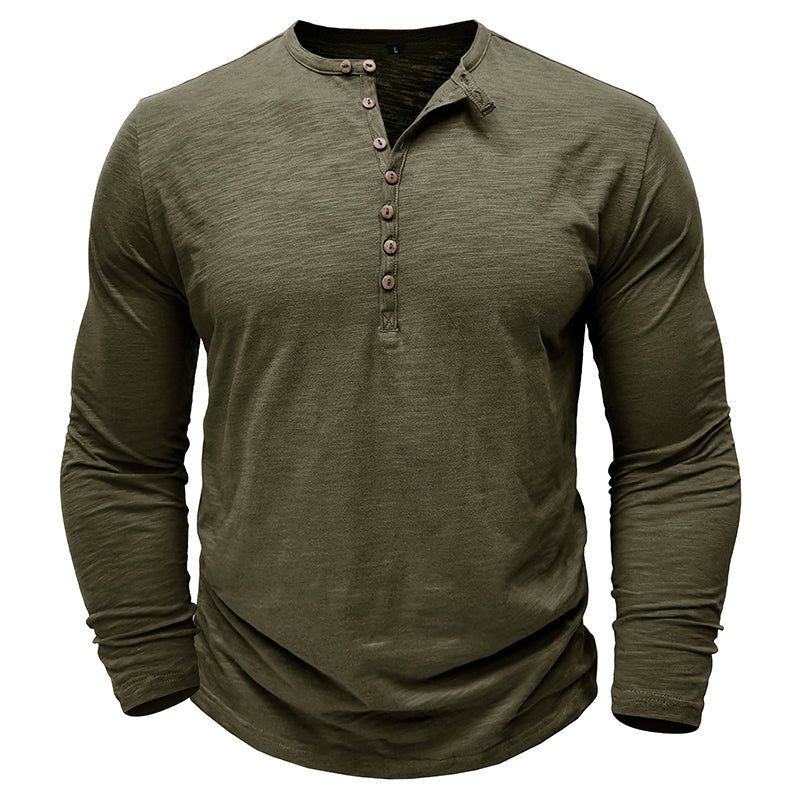 Justin | Men's Long-Sleeve Henley Shirt