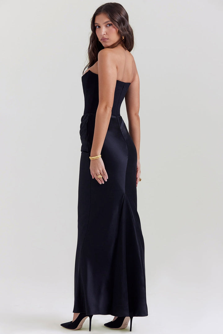 Joanna | Women Wedding Guest Strapless Maxi Dress