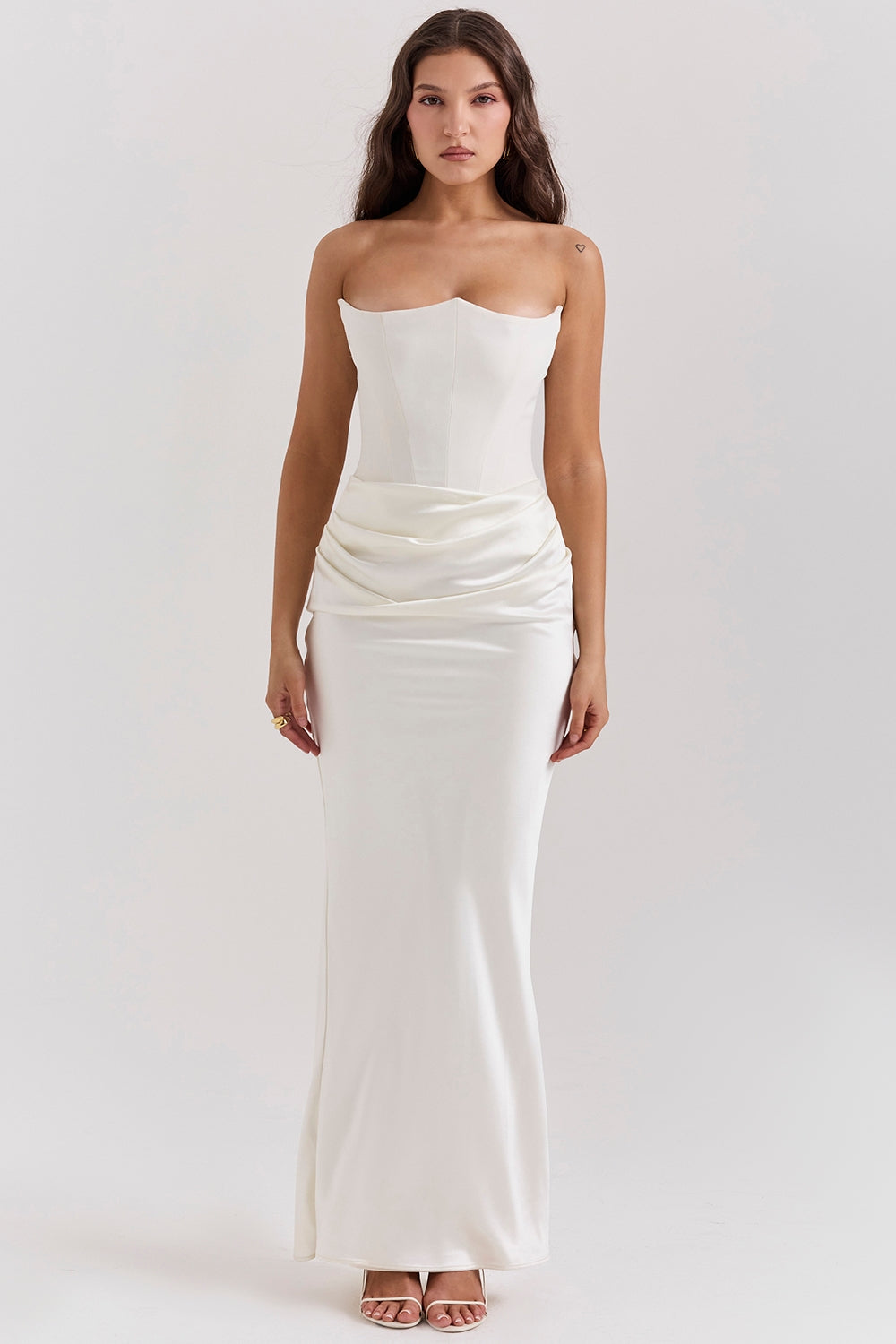 Joanna | Women Wedding Guest Strapless Maxi Dress