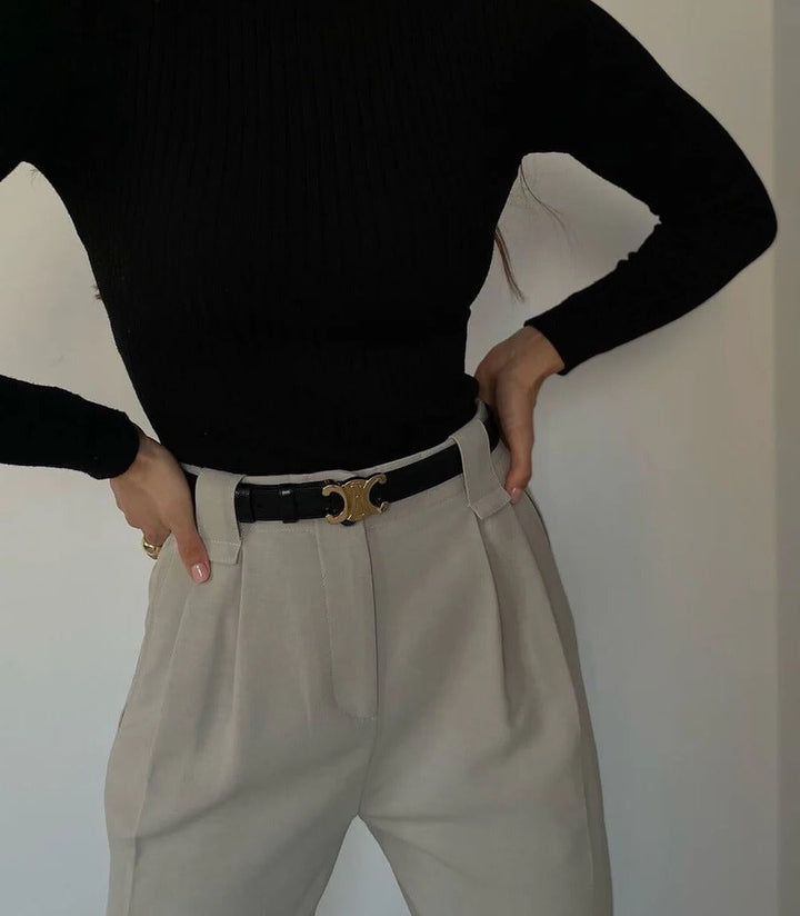 Xter | Elegant Women's Belt with Gold Buckle