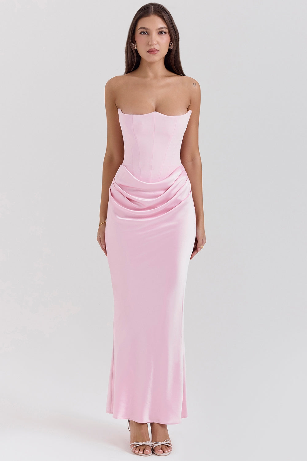 Joanna | Women Wedding Guest Strapless Maxi Dress