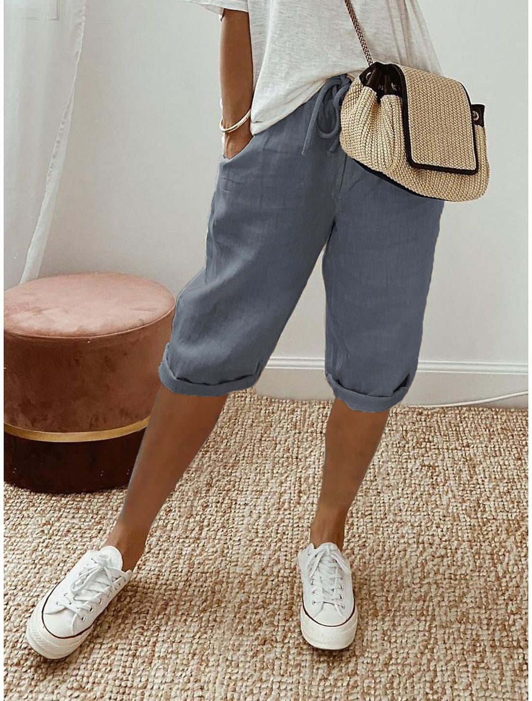 Women's Shorts | Pull-On Straight Leg Cropped