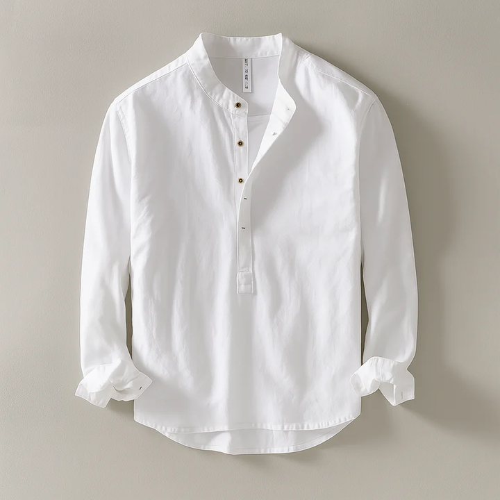 Shoreline Linen Henley Premium Casual Shirt