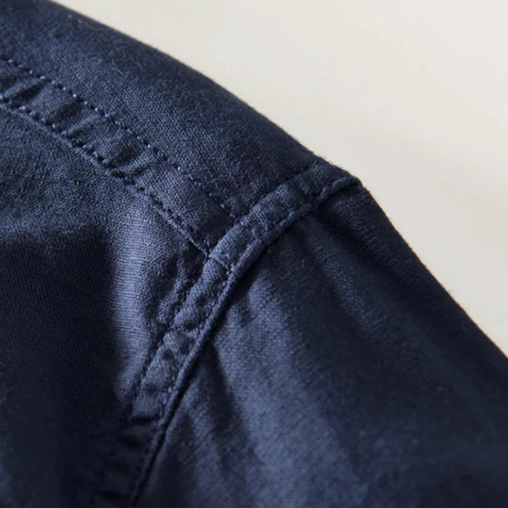 Shoreline Linen Henley Premium Casual Shirt