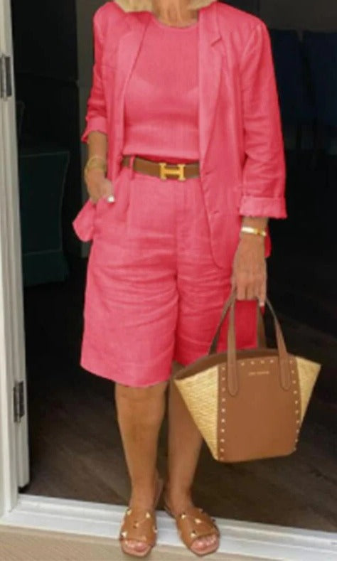 Megan | Women Blazer & Bermuda Shorts Two-Piece Suit Set