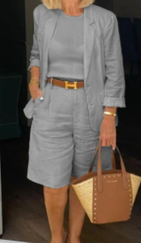 Megan | Women Blazer & Bermuda Shorts Two-Piece Suit Set