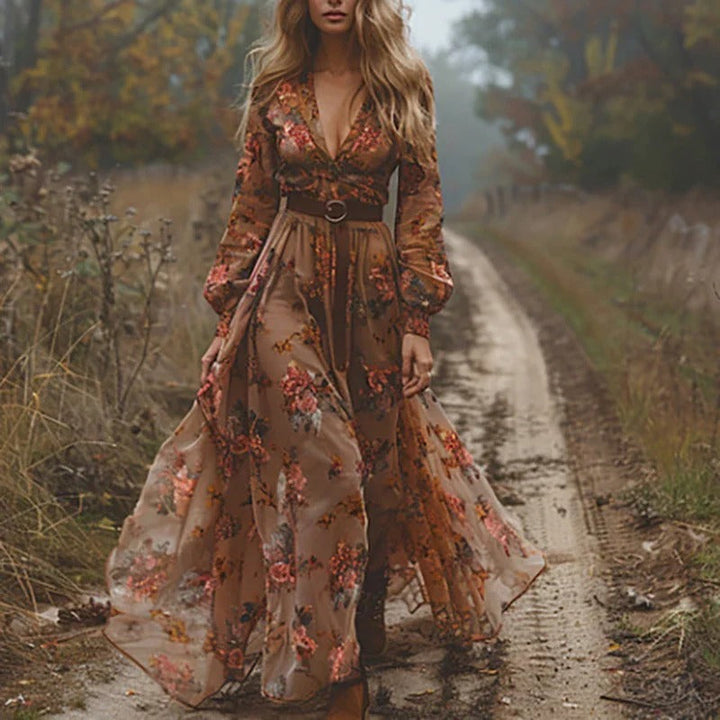 Nina | Boho Elegant Embroidered Summer Maxi Dress