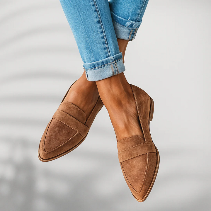 Juliet | Pointed-Toe Slip-On Loafers for Women with Low Heel