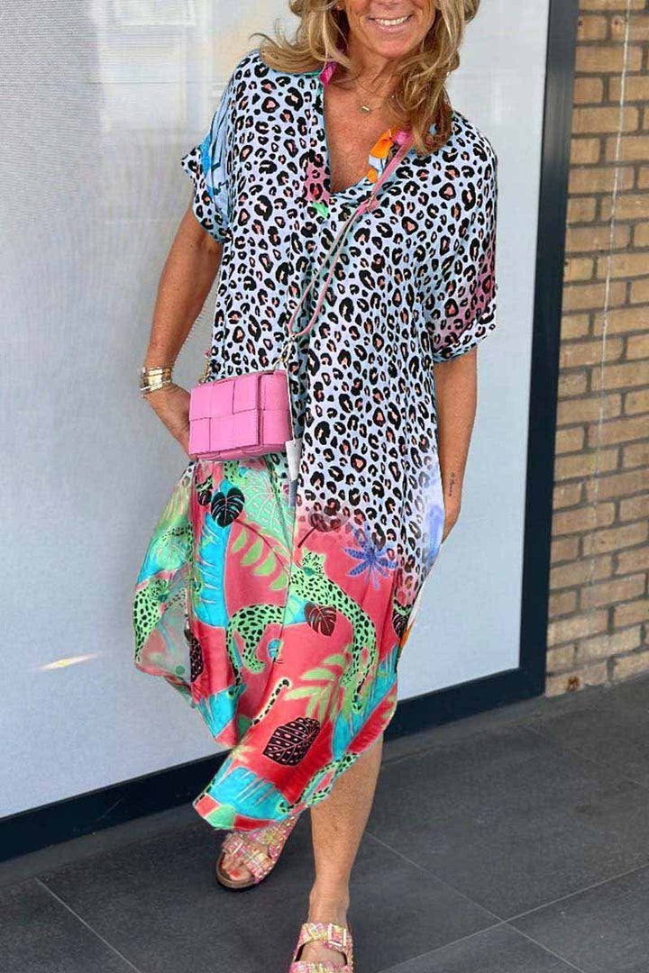 Patricia Tropical Leopard Dress