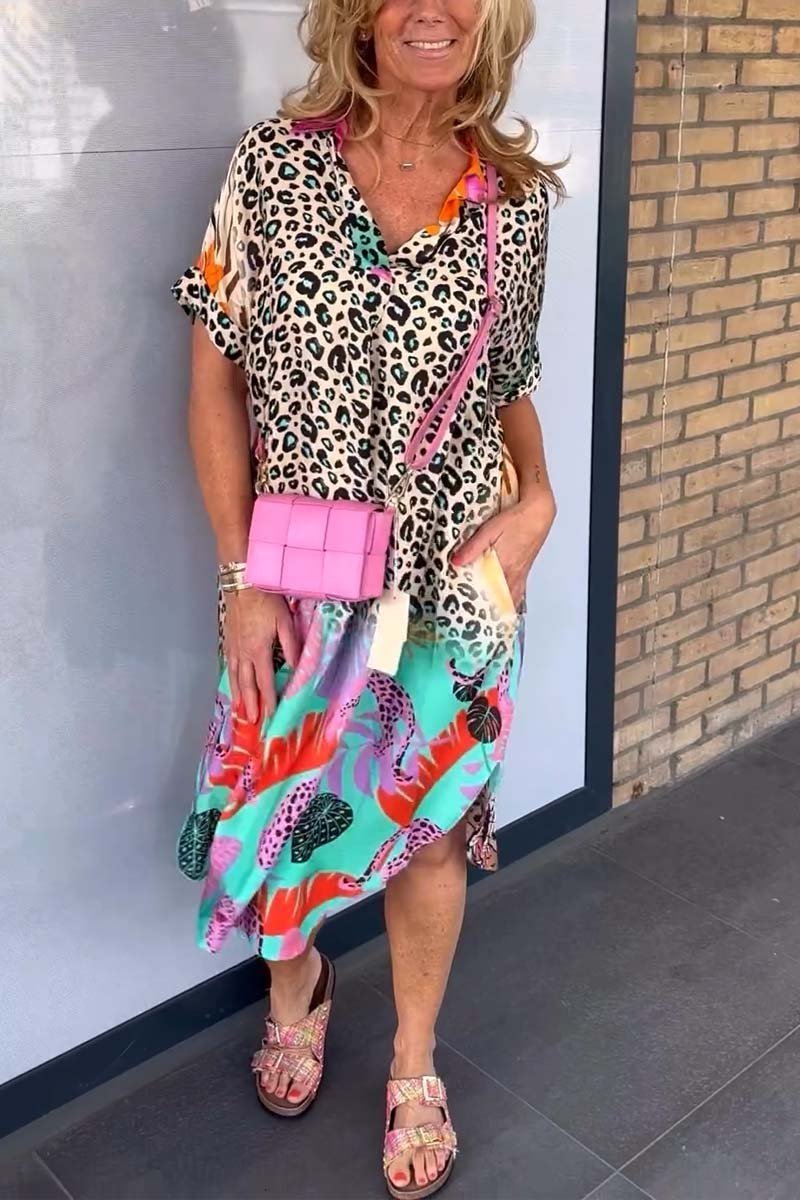 Patricia Tropical Leopard Dress