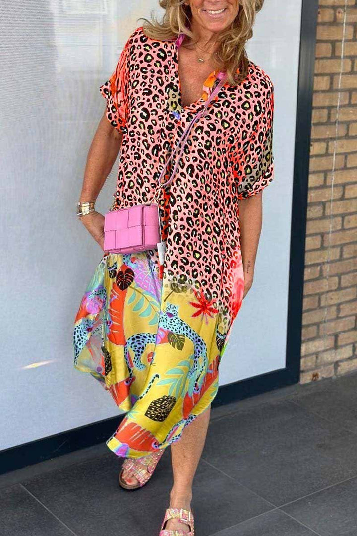 Patricia Tropical Leopard Dress