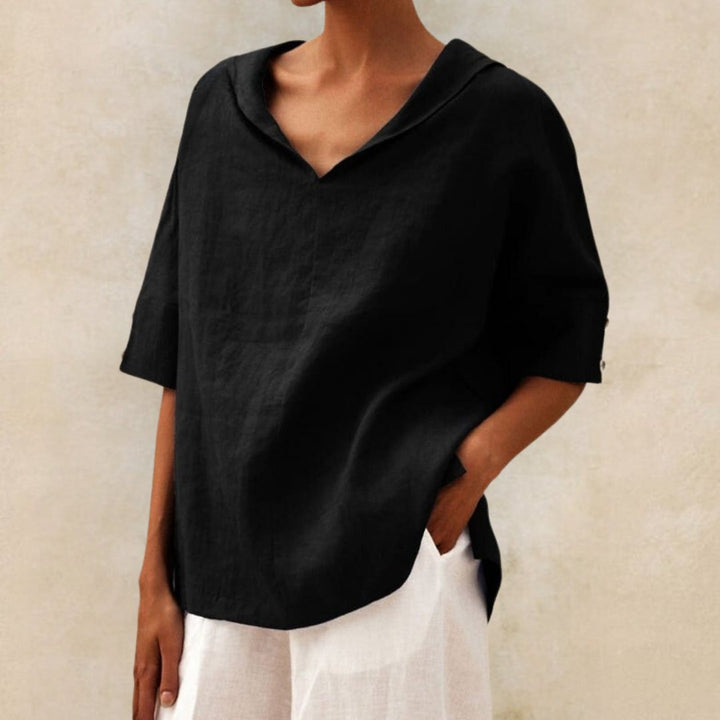 Clara | Women’s Spring Relaxed V-Neck Top