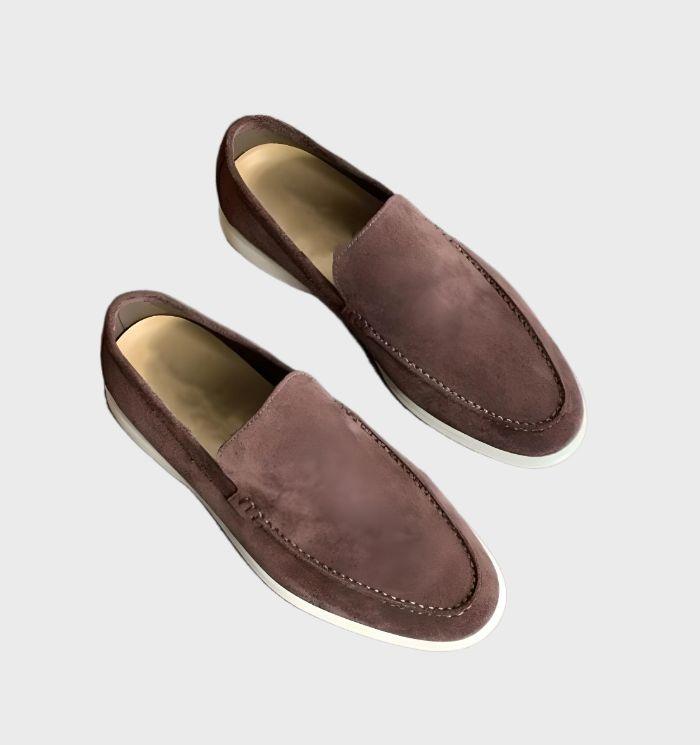 Wendell | Men’s Suede Leather Loafers with Soft Rubber Sole