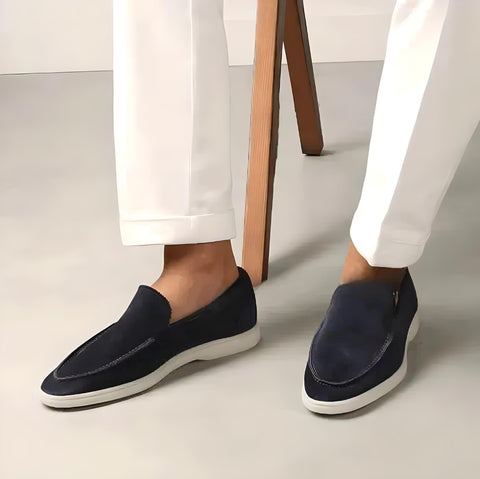 Wendell | Men’s Suede Leather Loafers with Soft Rubber Sole