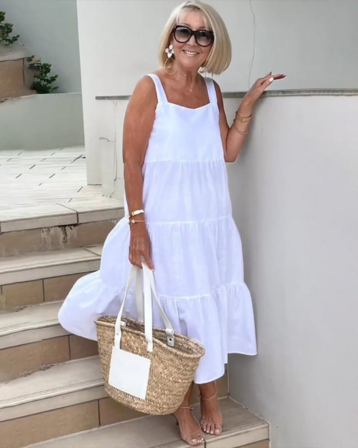 Spruce & Sky - Casual Linen Summer Maxi Dress