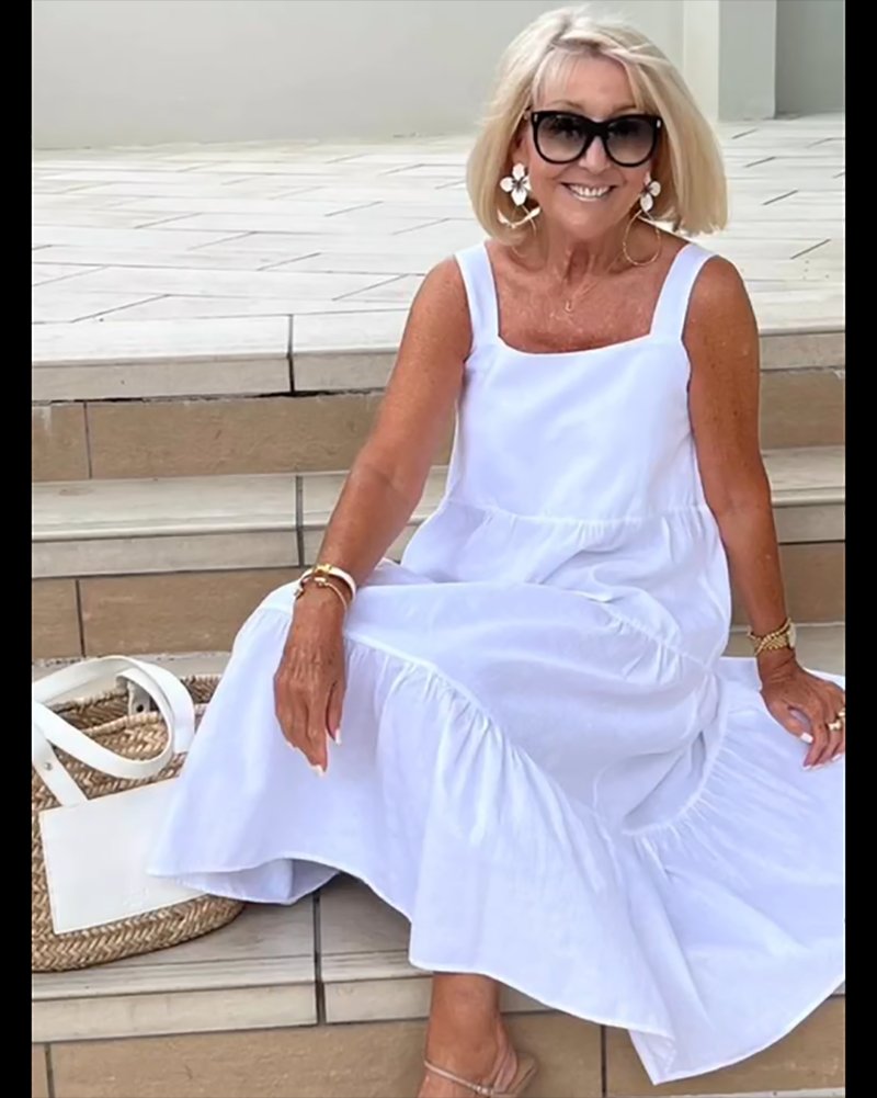 Spruce & Sky - Casual Linen Summer Maxi Dress