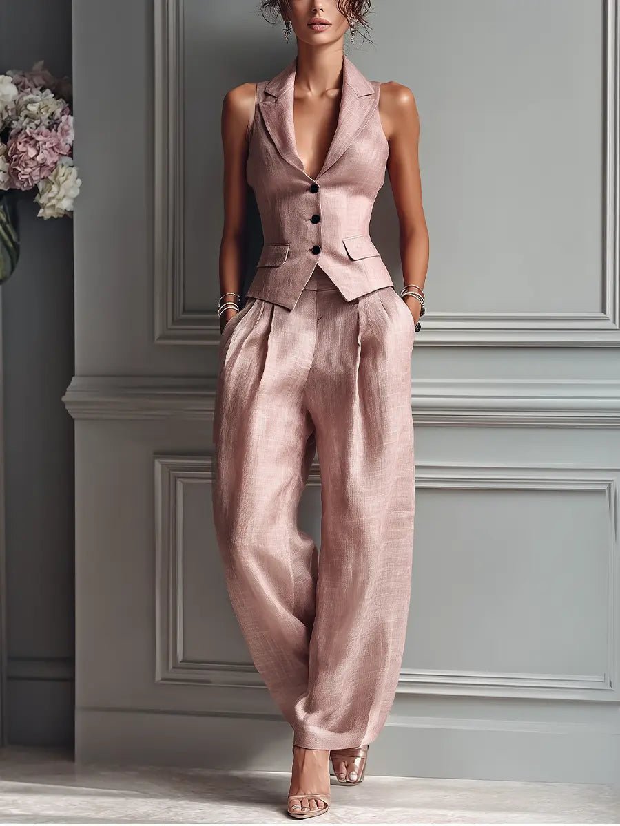 Leila | Women Linen Summer Matching Co-Ord Set