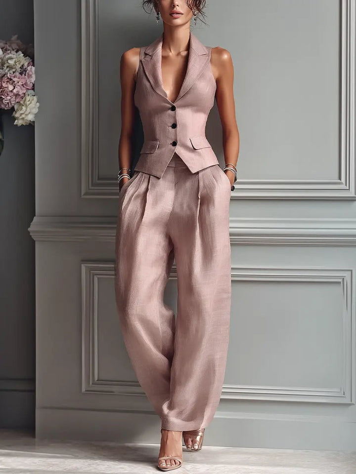 Leila | Women Linen Summer Matching Co-Ord Set