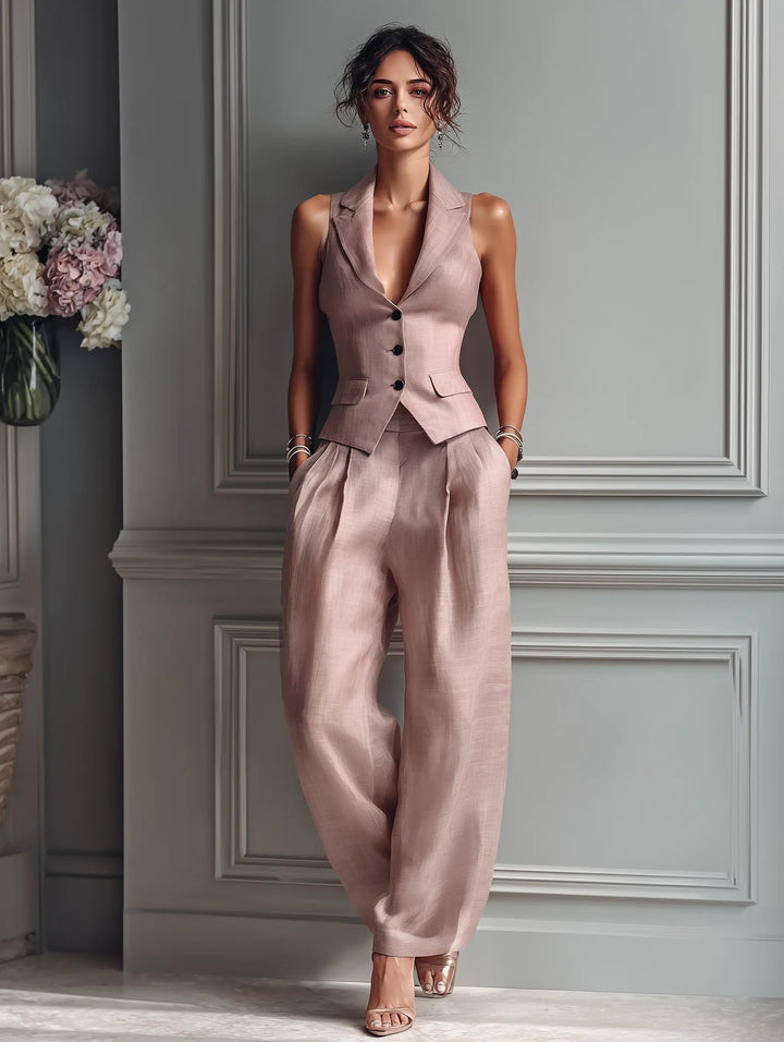 Leila | Women Linen Summer Matching Co-Ord Set