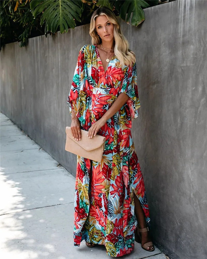 Morgan | Women Boho Printed Long Sleeve Maxi Dress