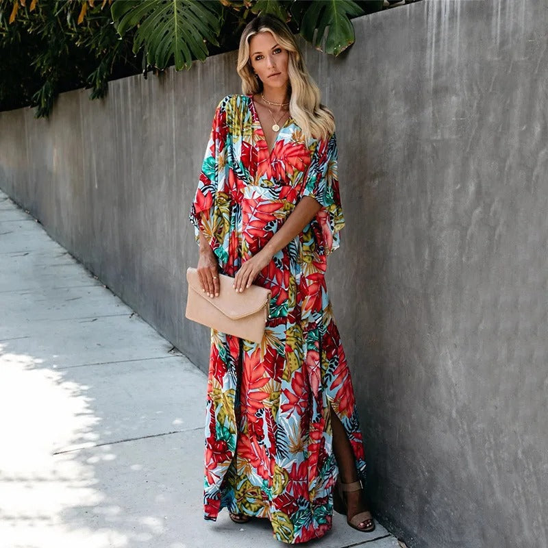 Morgan | Women Boho Printed Long Sleeve Maxi Dress