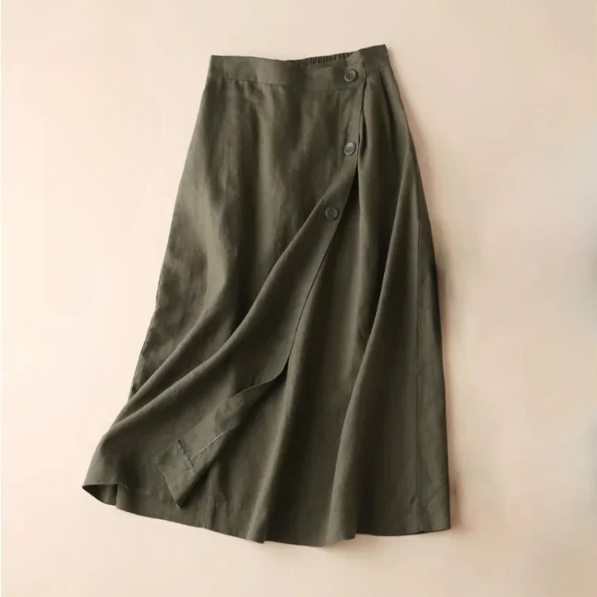 Melissa Women's  A-Line Linen Skirt