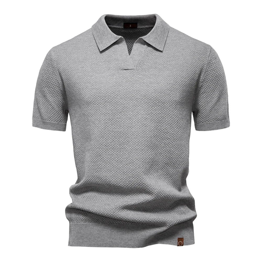 Parker - Smart-Casual Men's Buttonless Polo Shirt