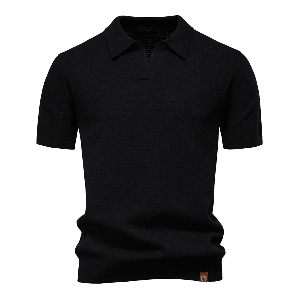 Parker - Smart-Casual Men's Buttonless Polo Shirt