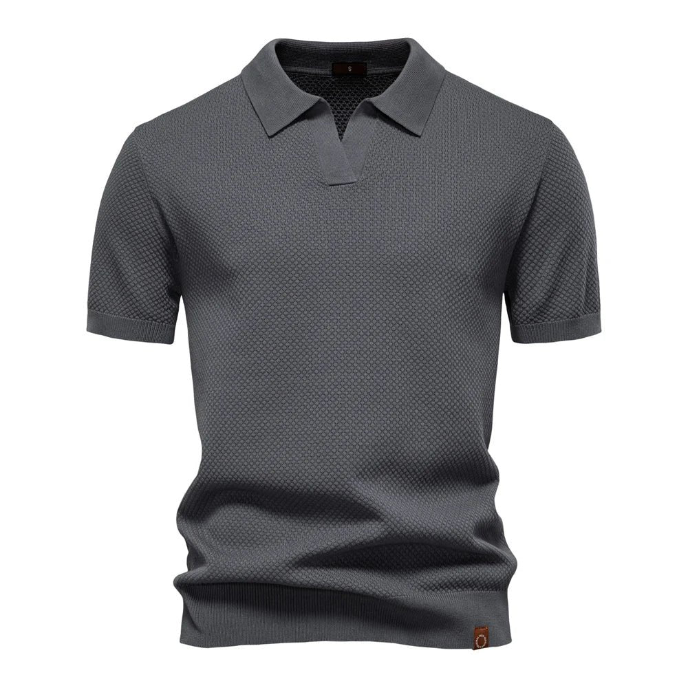 Parker - Smart-Casual Men's Buttonless Polo Shirt