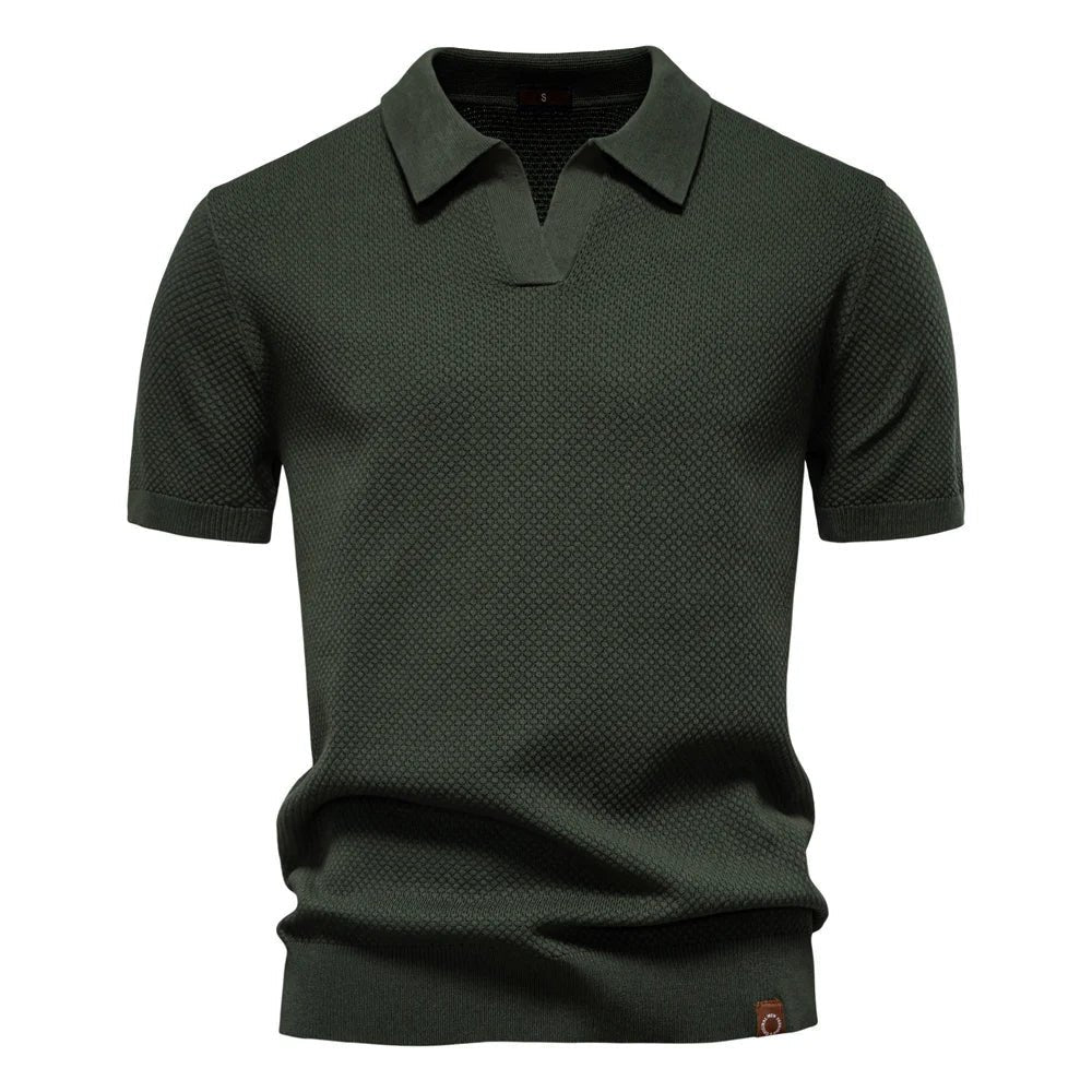 Parker - Smart-Casual Men's Buttonless Polo Shirt