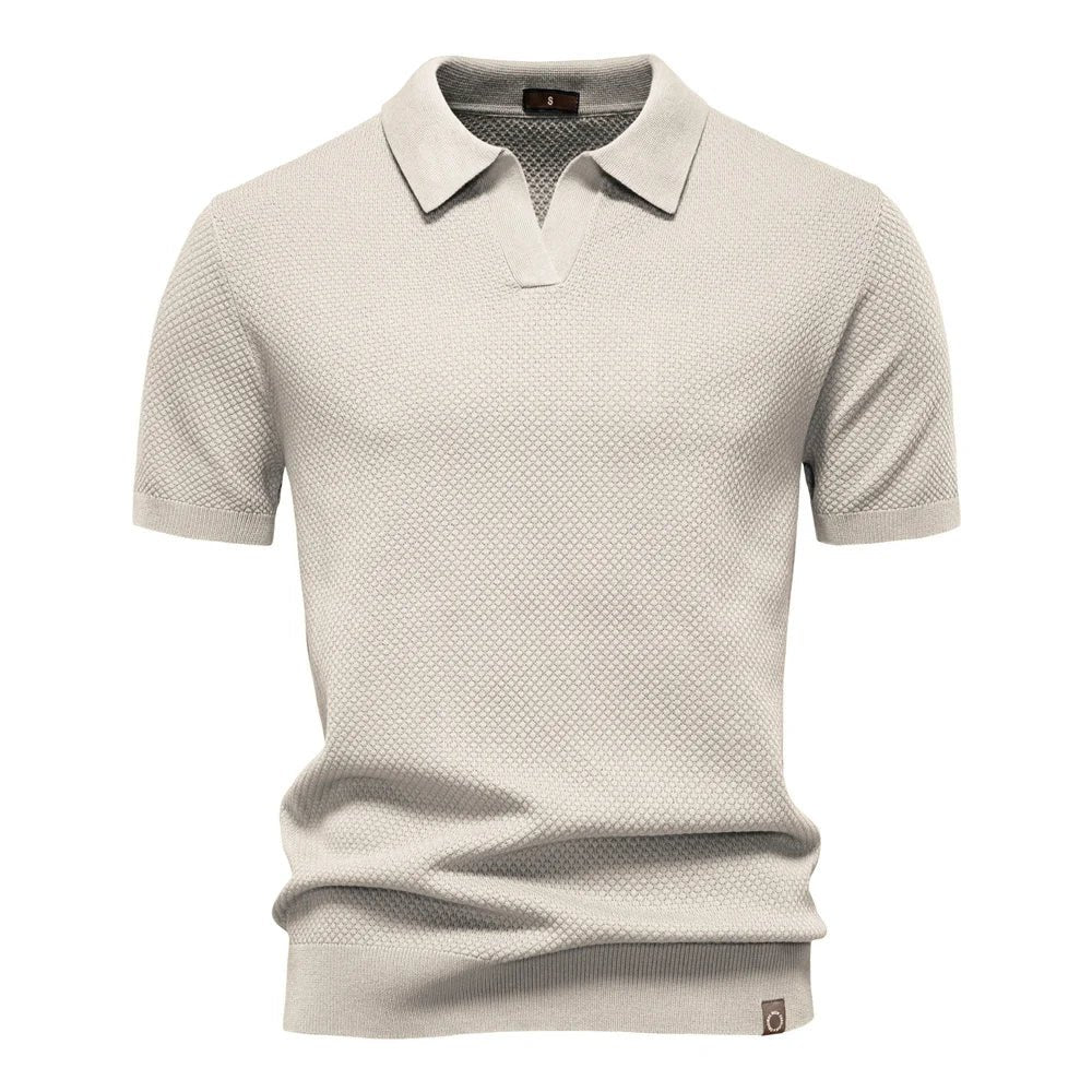 Parker - Smart-Casual Men's Buttonless Polo Shirt