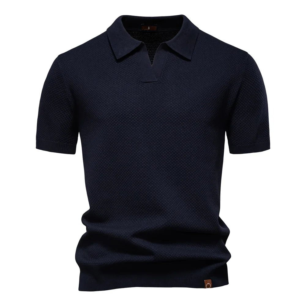 Parker - Smart-Casual Men's Buttonless Polo Shirt