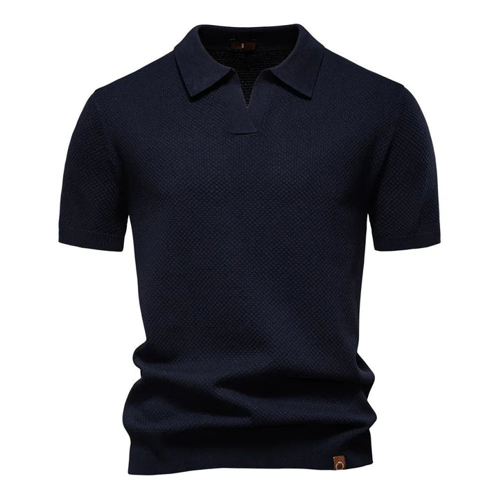 Parker - Smart-Casual Men's Buttonless Polo Shirt