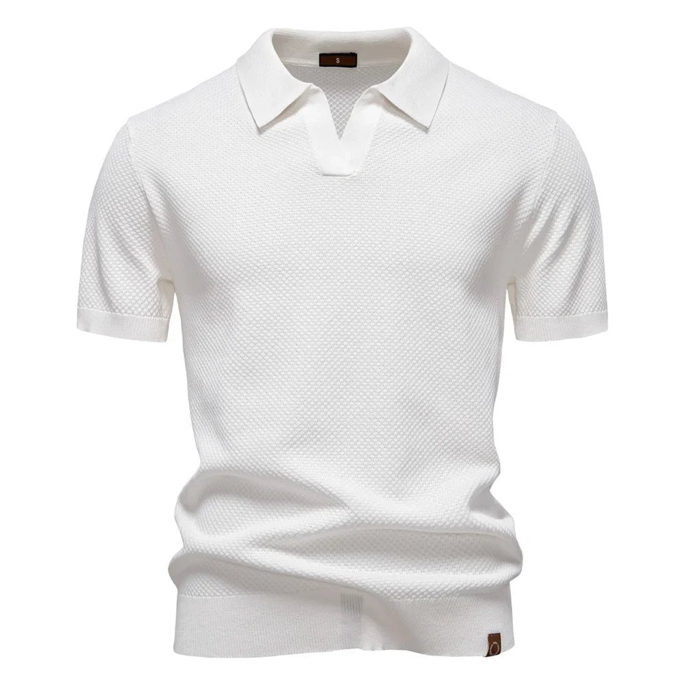 Parker - Smart-Casual Men's Buttonless Polo Shirt
