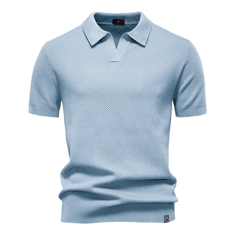 Parker - Smart-Casual Men's Buttonless Polo Shirt