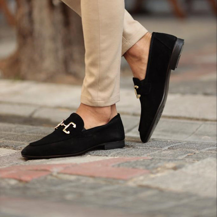 Seth | Men's Elegant Slip On Metal Detail Loafers