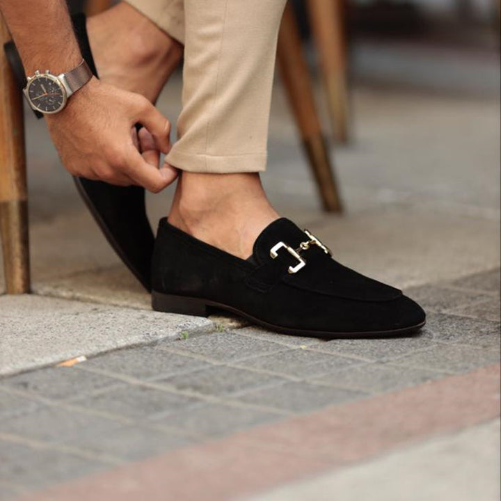 Seth | Men's Elegant Slip On Metal Detail Loafers