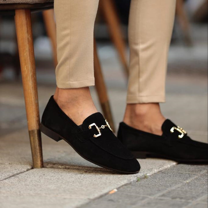 Seth | Men's Elegant Slip On Metal Detail Loafers